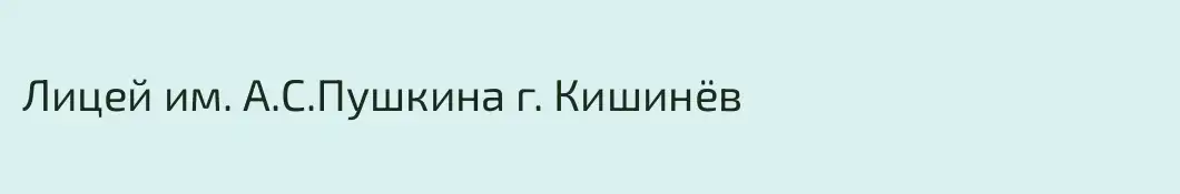 Лицей им. А.С.Пушкина г. Кишинёв